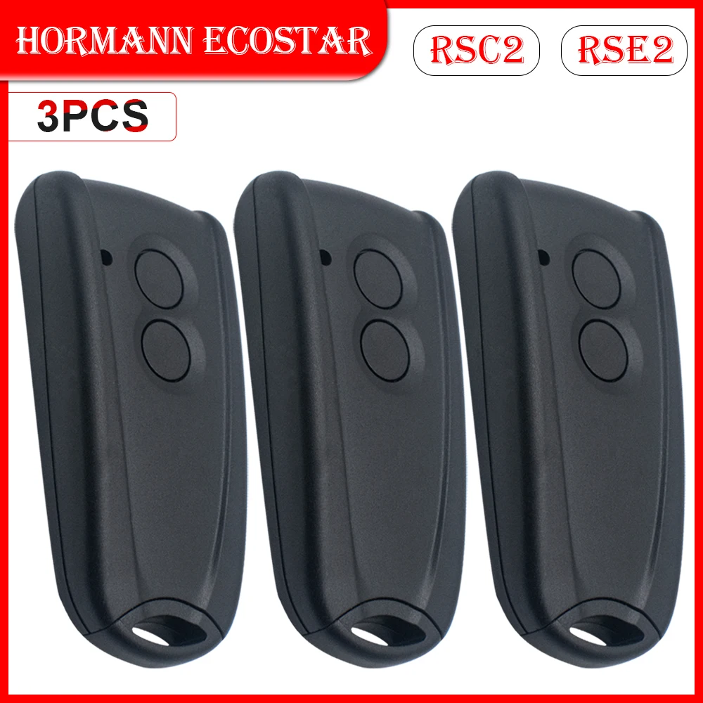 1-3pcs HORMANN ECOSTAR RSC2 RSE2 RSC2-433 RSE2-433 433.92MHz Rolling Code Garage Remote Control Command Controller Transmitter