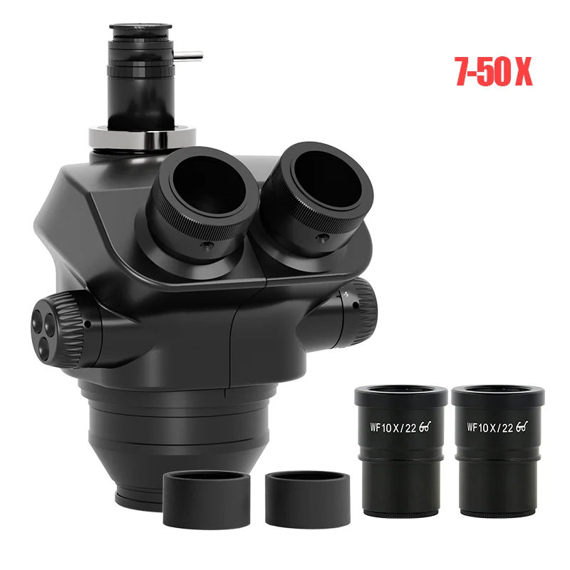 Imagem -03 - Microscópio Estereofônico Contínuo Focal Wf10x 22 mm do Zumbido da Cabeça 750 3.5200x de Kailiwei Trinocular para a Solda do Pwb do Telefone