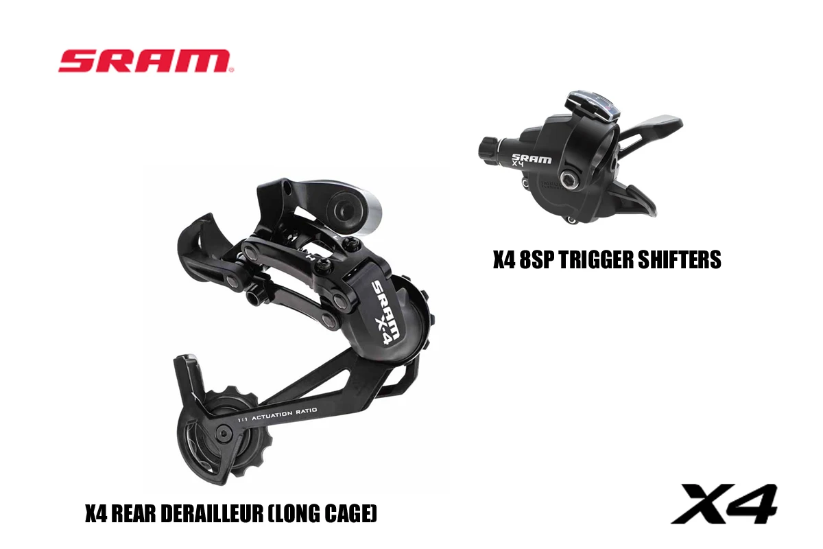 

SRAM X4 Series Rear Derailleur, X4, Left 8SP TRIGGER SHIFTERS X4 8SP