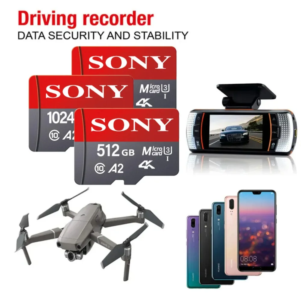 Оригинальная флэш-карта памяти SONY Ultra Micro SD/TF 256 ГБ 1 ТБ 512 Гб Micro SD карта 64 Гб 128 Гб MicroSD Прямая поставка для телефона