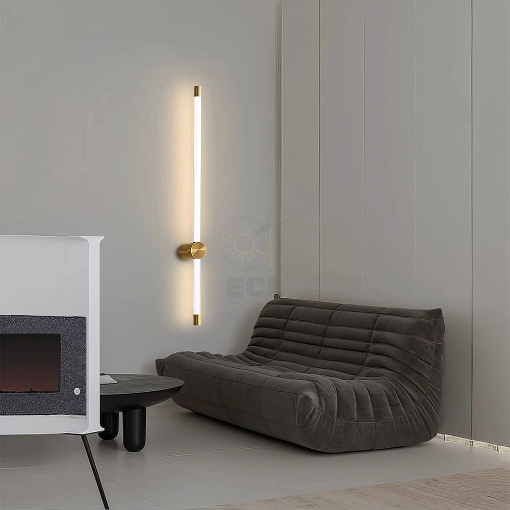 

2/1 PCS Indoor LED Wall Lamp Acrylic Modern Background Wall Light Bedside Foyer Bedroom Living Room Gold Lamp Home Decor 85-265V