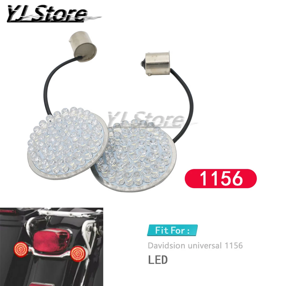 Fit Für Harley Dyna Sportster Softail 1156/1157 Blinker-kontrollleuchte 2 "Bullet Stil LED Einsätze Panel lichter Lampe