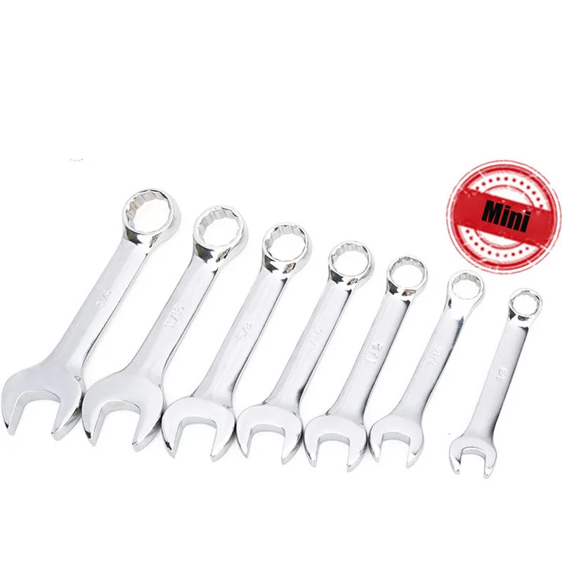 1pc Thick Mini Spanner Wrenches Rustproof Hand Tool Key Ring Spanner Explosion-proof Pocket British/Metric Type Wrenches 10-19mm