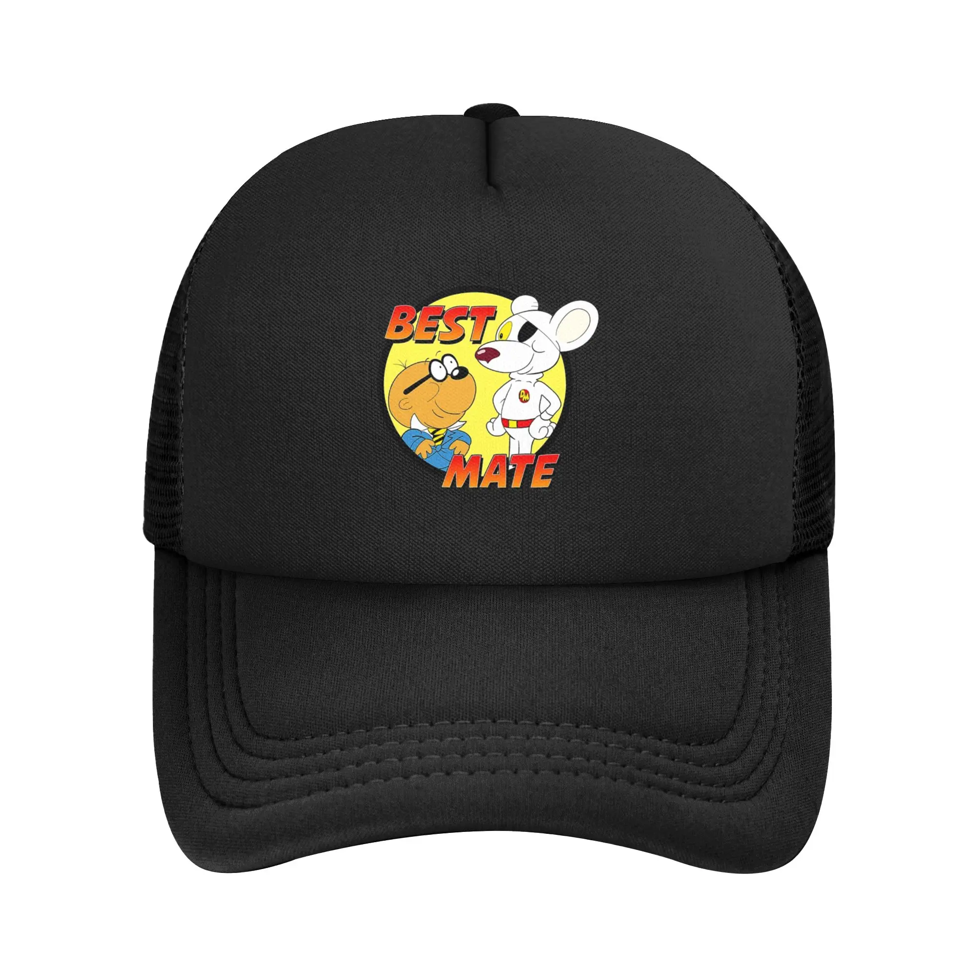Gorras de béisbol de malla Danger Mouse Best Mate para hombre y mujer, gorra de camionero estilo hip-hop, gorras ajustables de poliéster con cierre a presión