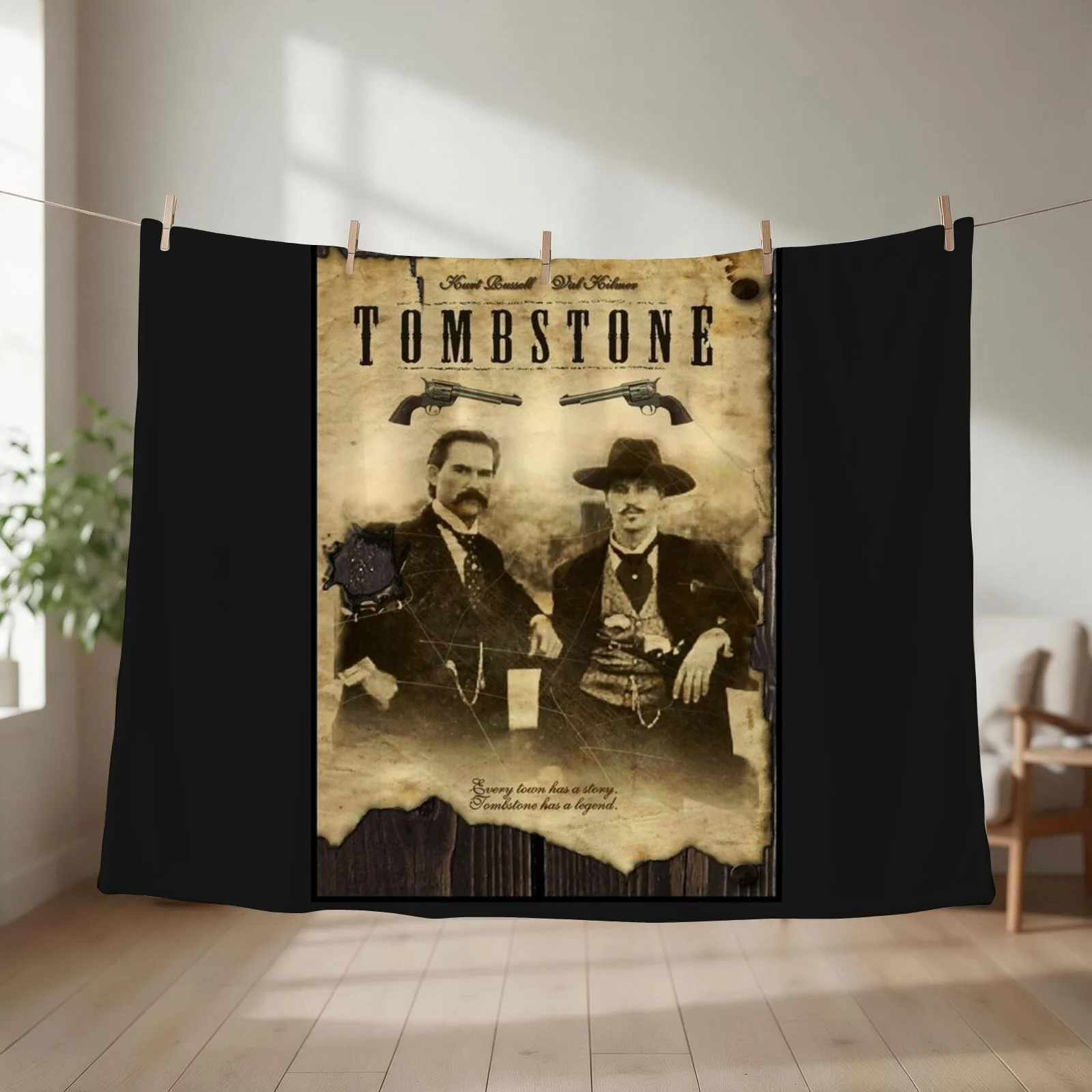 Tombstone Movie Poster Throw Blanket Sofa Throw Large For Sofa Thin Thins Blankets