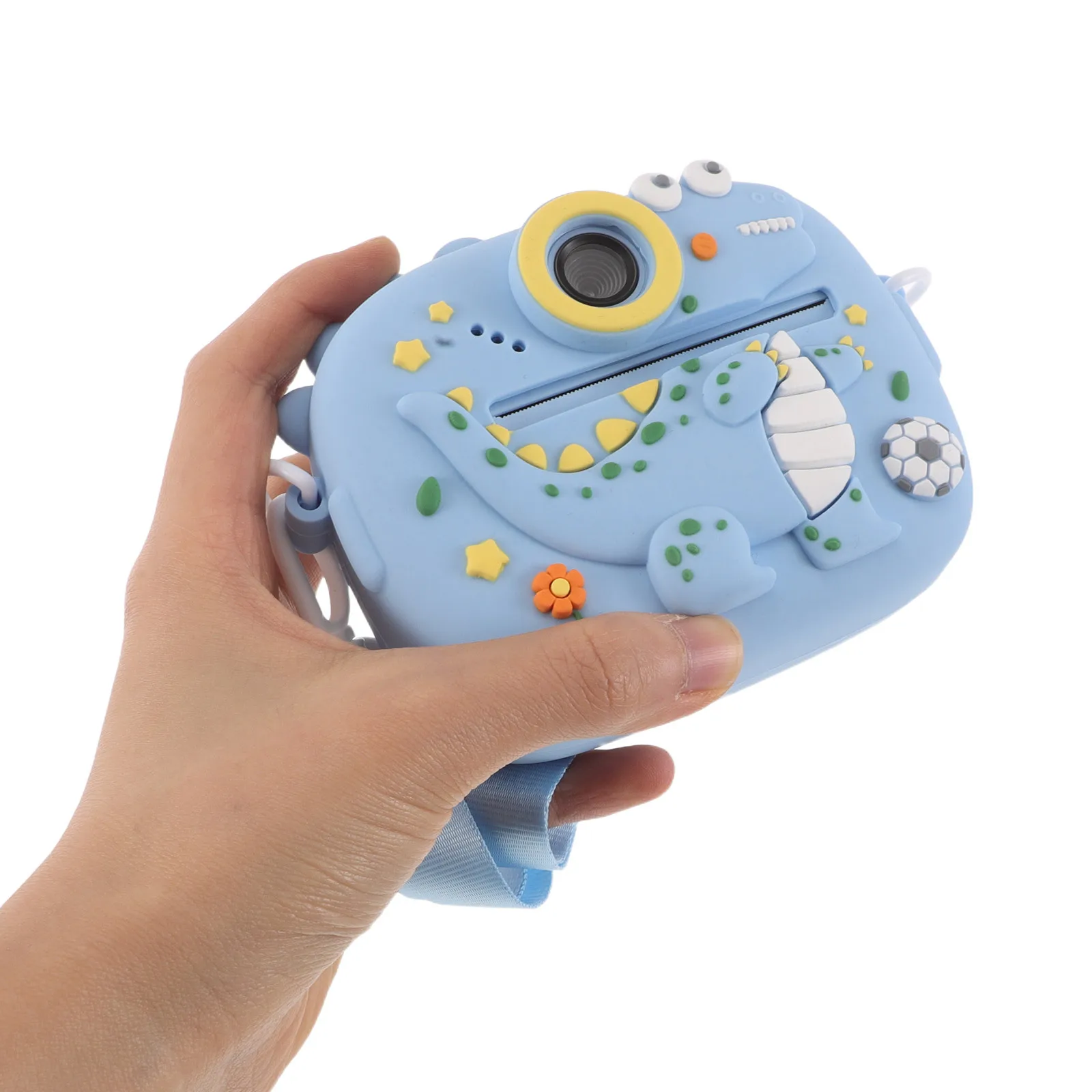 كاميرا رقمية كرتونية للأطفال، طباعة فورية ملونة محمولة لحفلات أعياد الميلاد، أنشطة تصوير القصاصات بنفسك #1