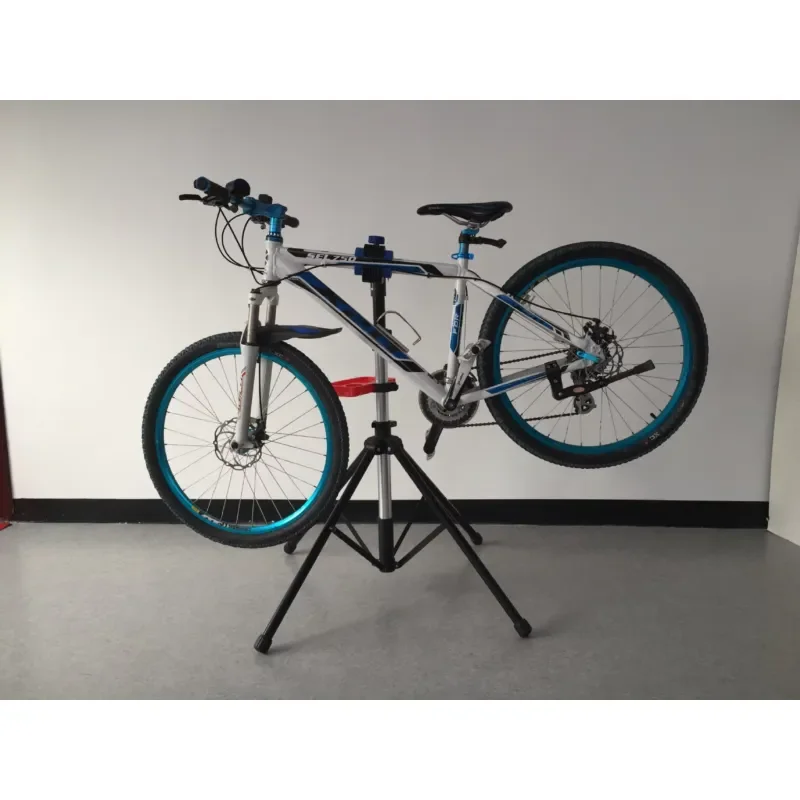 Aluminum Retractable Vertical Bicycle Repair Rack with Adjustable Platform RTS Parking Rack