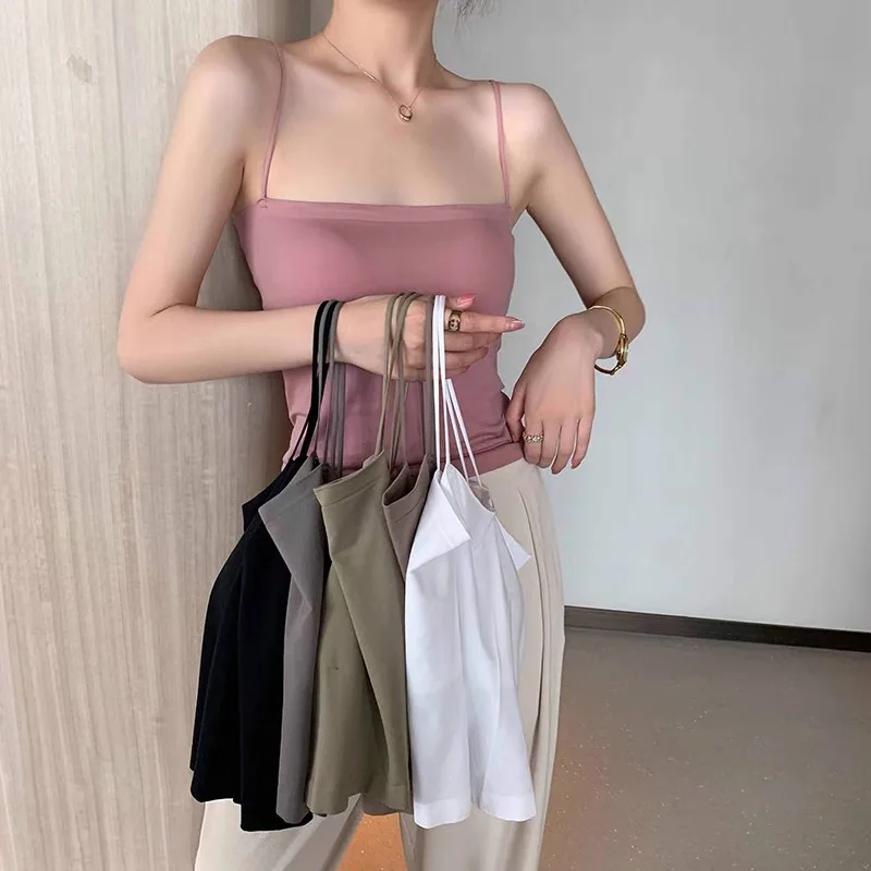 New Sexy Tank Top Black Halter Crop Tops Women Summer Camis Backless Camisole Fashion Casual Tube Female Sleeveless Cropped Vest