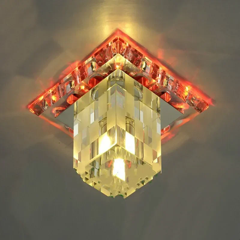 Acrylic crystal LED decorative ceiling light,applicable for hallways,corridors,porches and living rooms