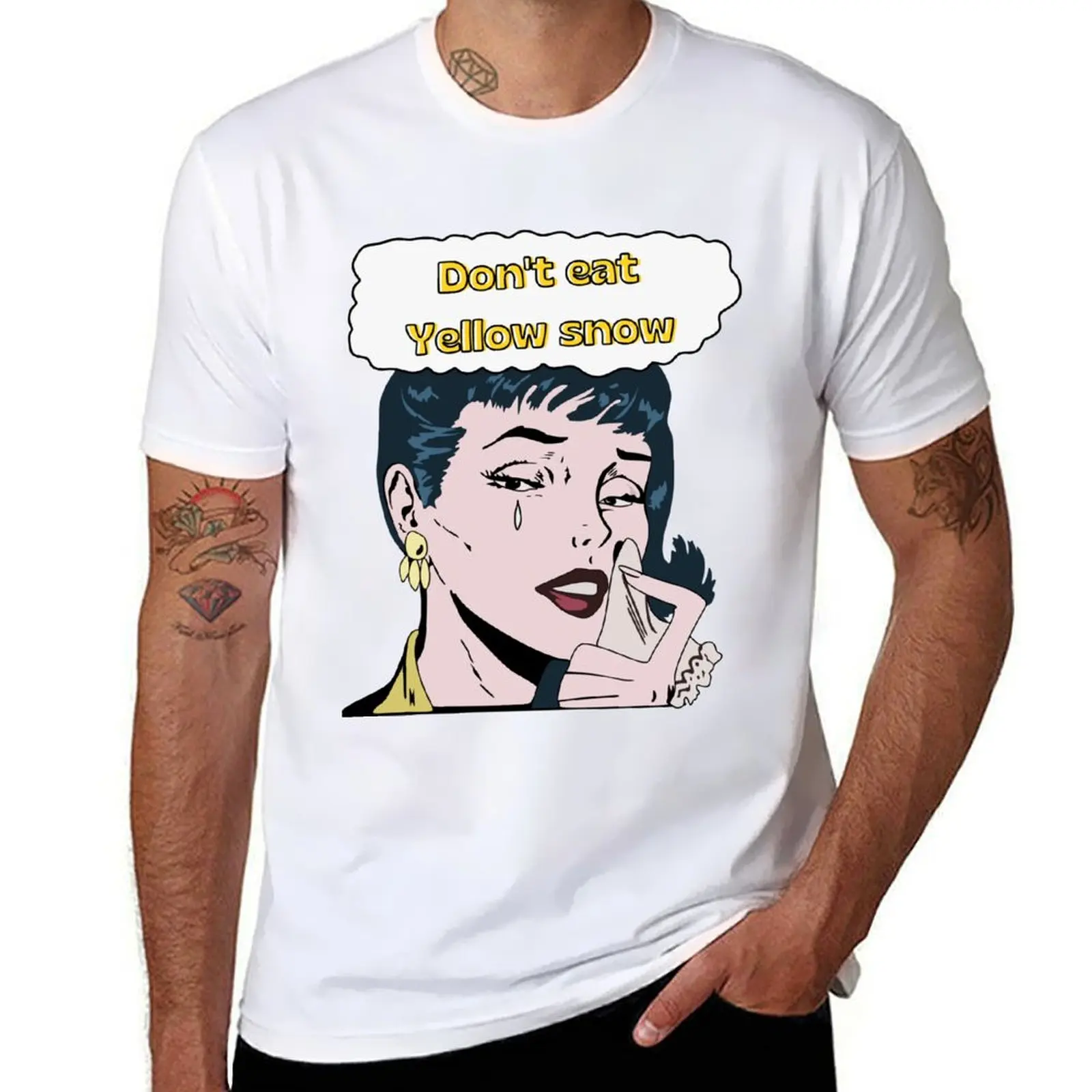 

cotton Crying Comicbook luxury man Funny yellow shirt T-Shirt snow for Dont pack Girl t Saying eat shirts man Comic t