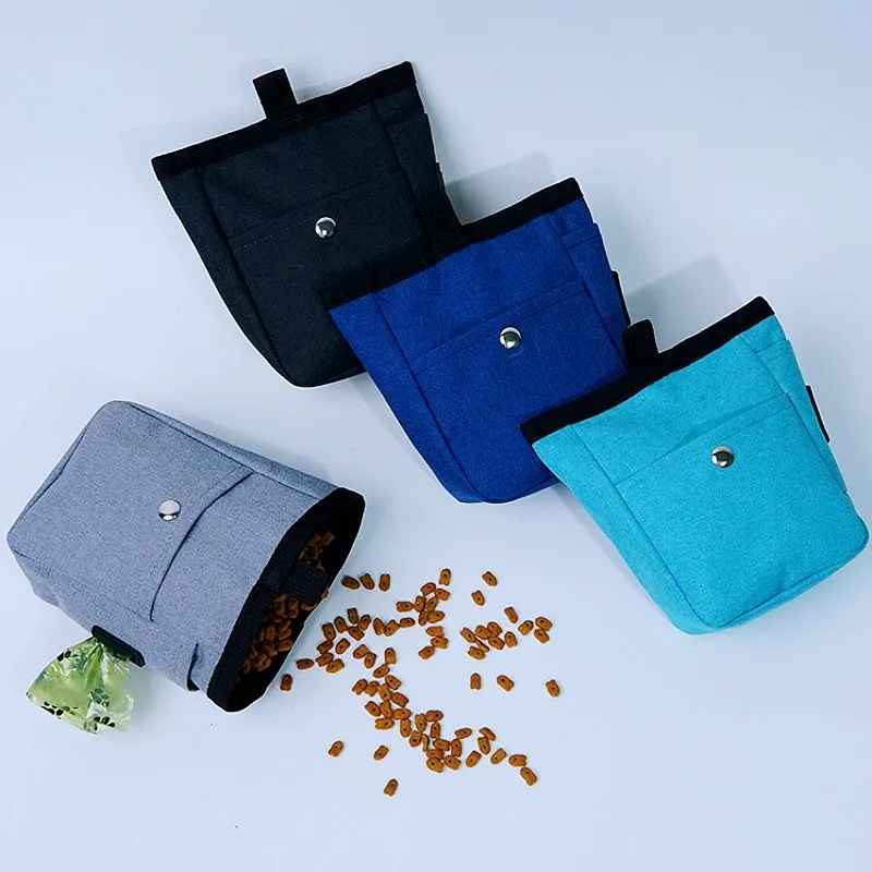 الكلب أنبوب حقيبة حامل الأيدي الحرة أكياس الوجبات الخفيفة الكلب أنبوب حقيبة موزع أكياس الوجبات الخفيفة مقاوم للماء لتدريب الجرو مع حزام مستلزمات الحيوانات الأليفة