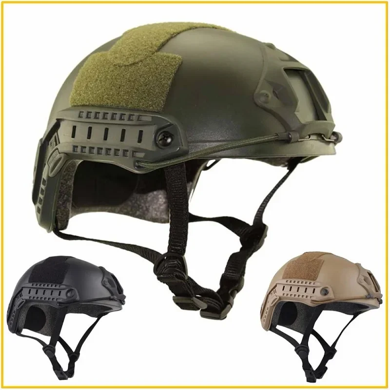 Exército Airsoft MH exterior capacete protetor rápido, Paintball Wargame capacete com óculos, leve