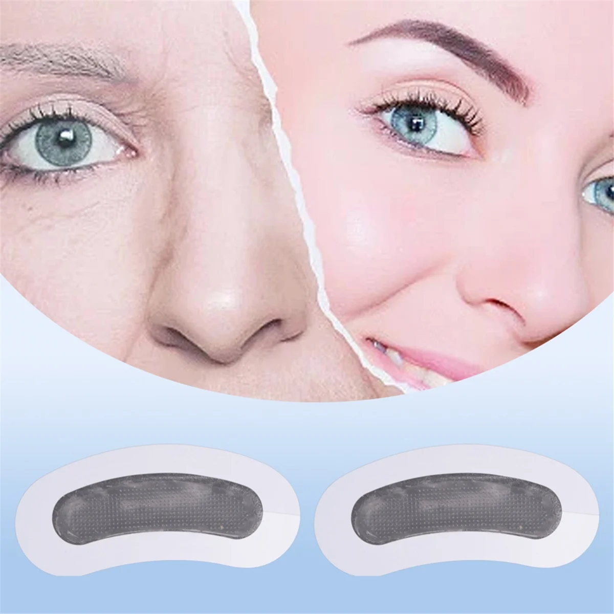 Patchs pour les yeux réutilisables à l'acide hyaluronique Microneedle, masque anti-déformable, vieillissement des cernes, tampons de gel hydratants sous les yeux