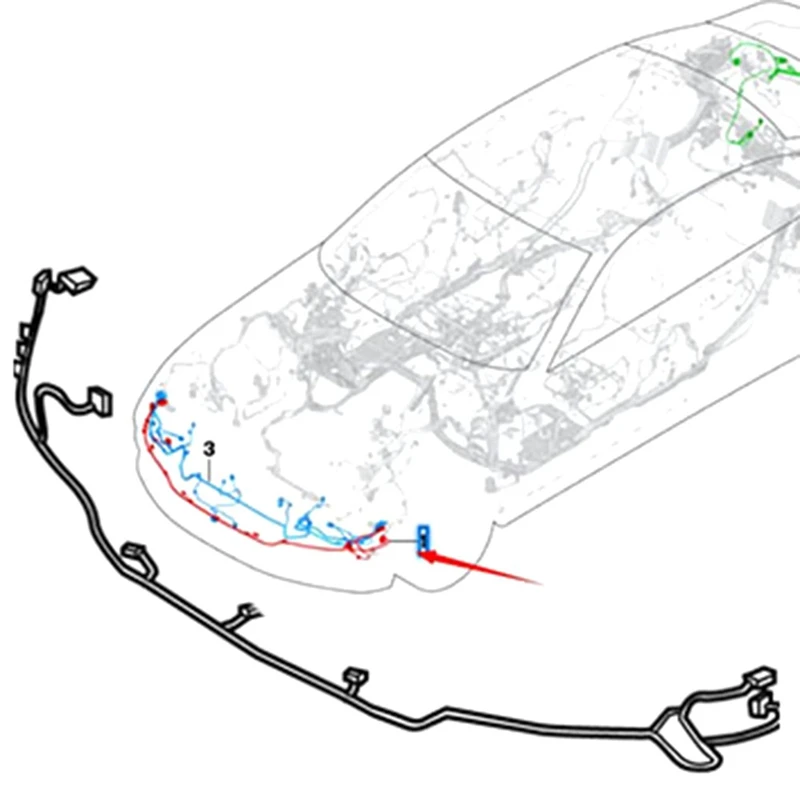 Arnés de cableado de parachoques delantero, piezas de repuesto para BMW serie 7, G11, G12, LCI, 61128707292