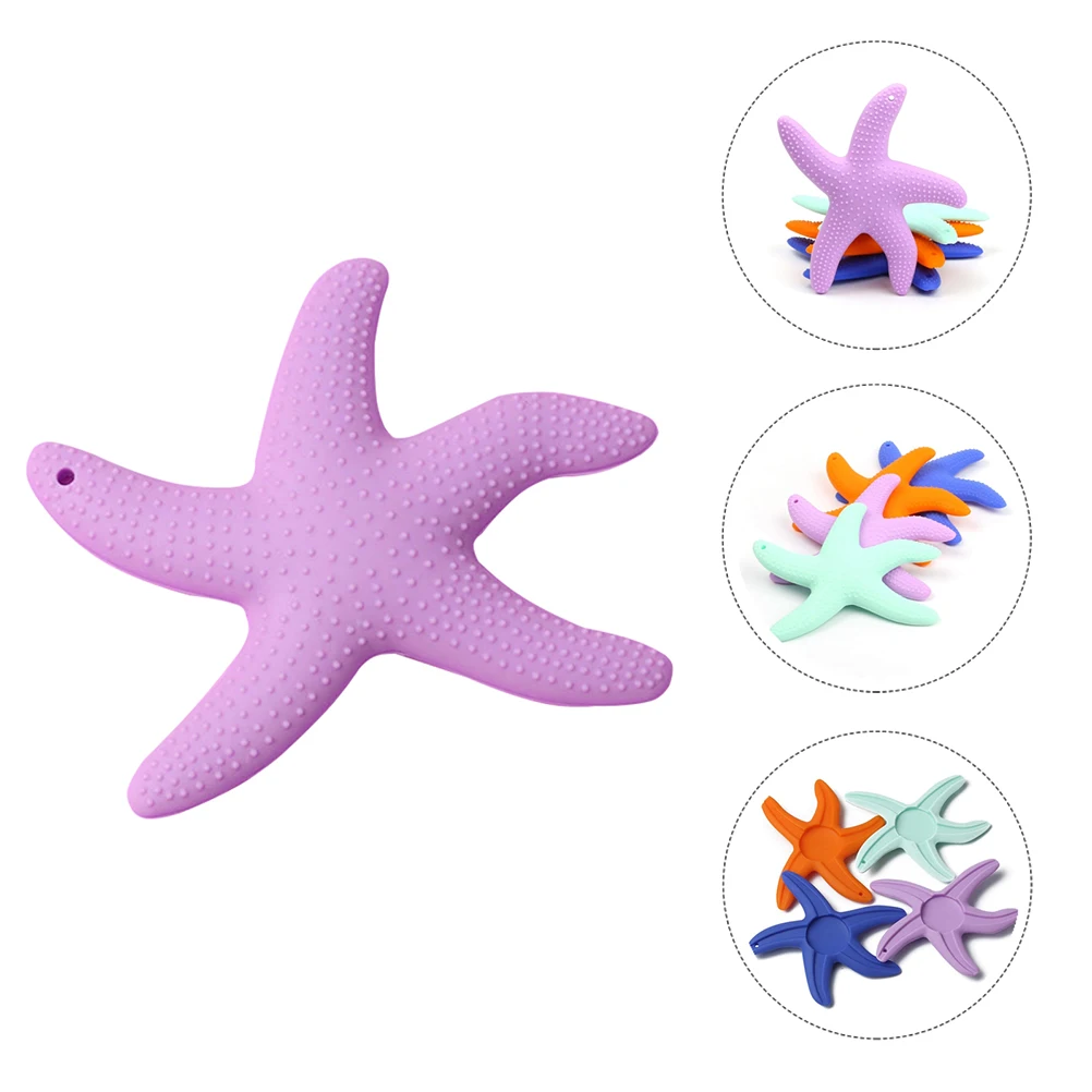 

2Pcs Silicone Sea Star Baby Teething Toy Durable Sucking Biting Training Teethers Educational
