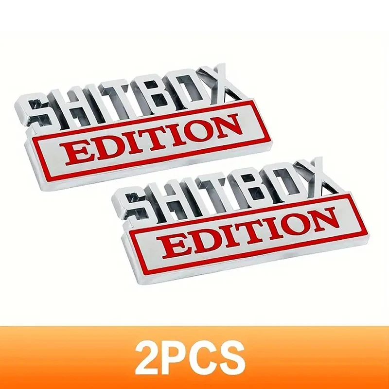 SHITBOX zinc alloy car stickers, car tailgate, car modification car stickers, personalized fashion, specifications are diverse view 2