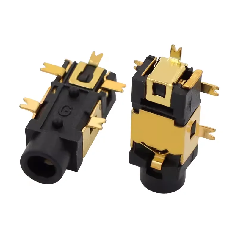 PJ-209 مطلي بالذهب/الفضة 2.5 مقبس سماعة الرأس 5 دبوس SMT 2 دبابيس ثابتة 2.5 مللي متر مقبس مقبس الطاقة #3