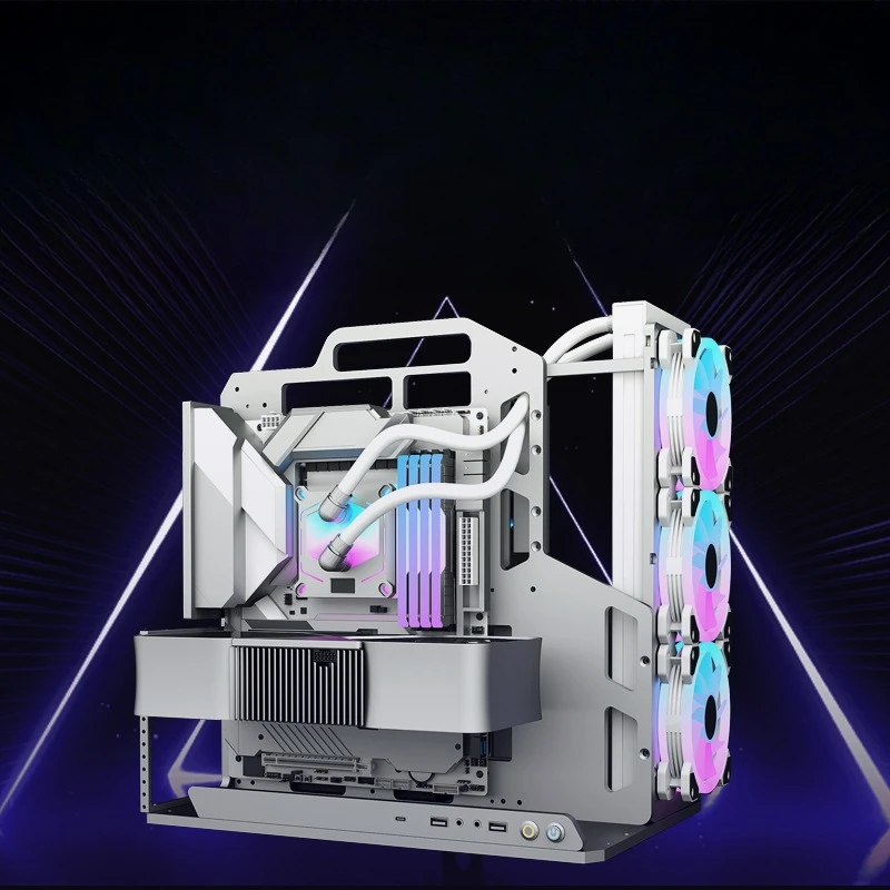 Main board All aluminum alloy water cooling vertical plug 40 series large graphics card simple portable open chassis