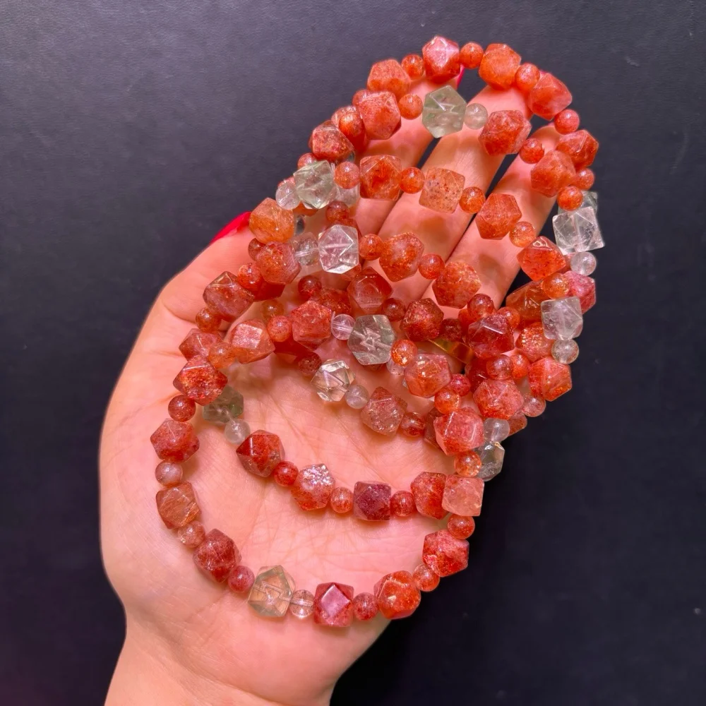 8mm Natural Arusha Agate Quartz Octagonal Bead Bracelet Women Fashion Charm Crystal Healing Energy Gemstone Yoga Jewelry 1PCS