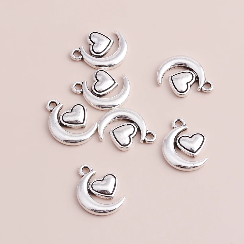 20pcs Vintage Three Leaf Pendants for DIY Bracelets