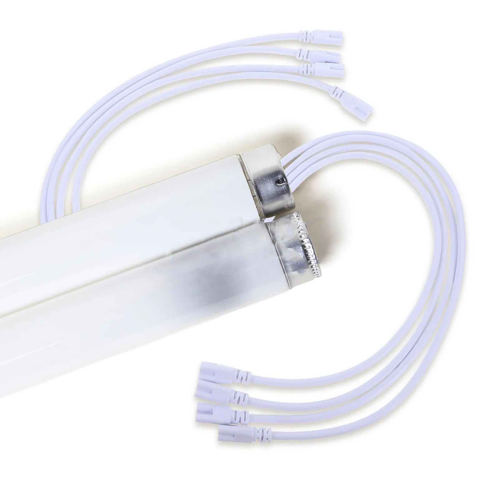 

4 Pcs LED Light Tube Power Cord Integrated Cable Double-ended Linkable Cords Connecting Wire Socket Fittings