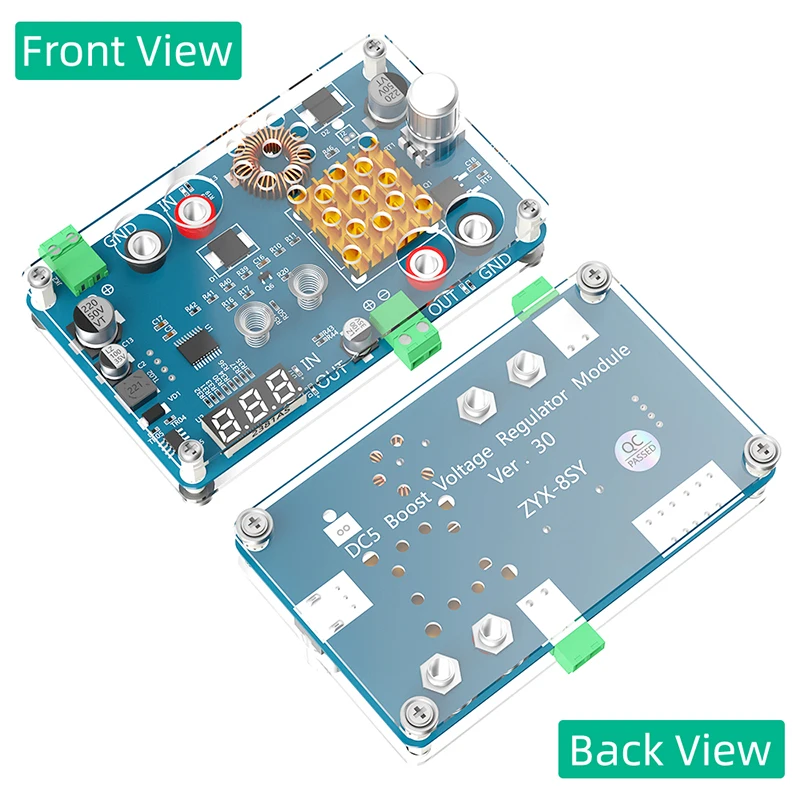 Buck Converter DC 5-32V to 5-45V 3A Adjustable Step Down Module with Voltage Display Touching Sensor Switch Power Breakout Board