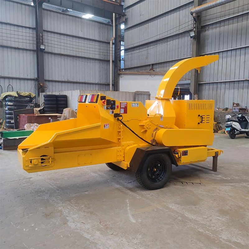102HP Self-propelled Crawler Remote Control Walking Large Mobile Tree Branch Crusher Log Wood Chipper Shedder With Intelligent