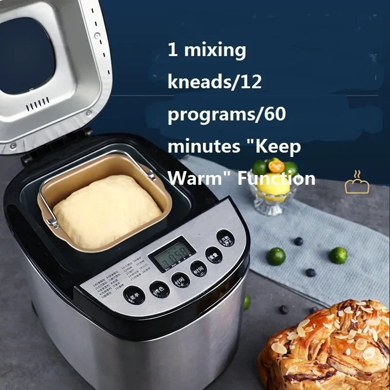 Automatic bread maker 13 Hours Delay Bake Timer 19 programs Bread Making Machine 3 Adjustable Crust Control