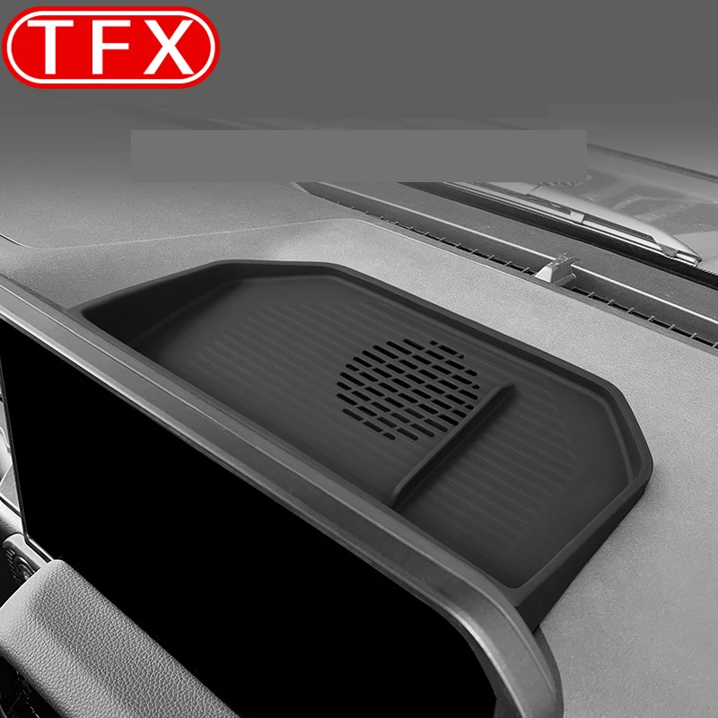 

For Toyota Prado 2024 Land Cruiser LC250 Car Styling Silicone Screen Rear Storage Box Organizer Auto Modified Accessories