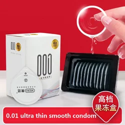 0.01 Ultra Thin Condom Sex Toy For Men Adult G-spot Thread Cock Condoms Lasting Male Penis Sleeves High Sensitive Sex Products