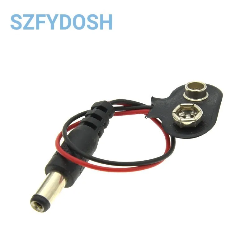 9V Battery Power Connector Snap Clip Adapter T-type 9 V Wire 15cm 24AWG Holder Cable Lead Socket Plug Buckle