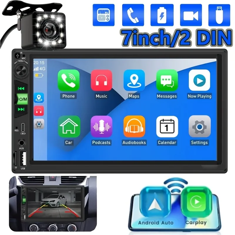 radio-estereo-para-automovil-con-pantalla-de-7-pulgadas-reproductor-mp5-kit-de-camara-conectividad-inalambrica-para-carplay-y-android-auto-bluetooth-funcion-de-duplicacion-de-pantalla-entrada-tf-usb-aux-y-puerto-tipo-c