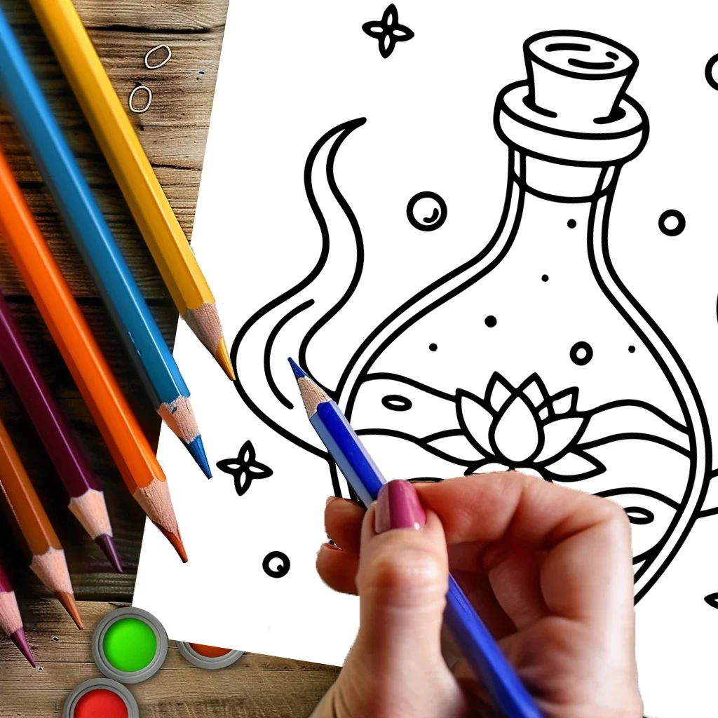 Coloring Book Magic Jar for Adult Colouring Book, Birthday Day Gift, Back to School Supplies, Adults Cute Drawing Book view 6