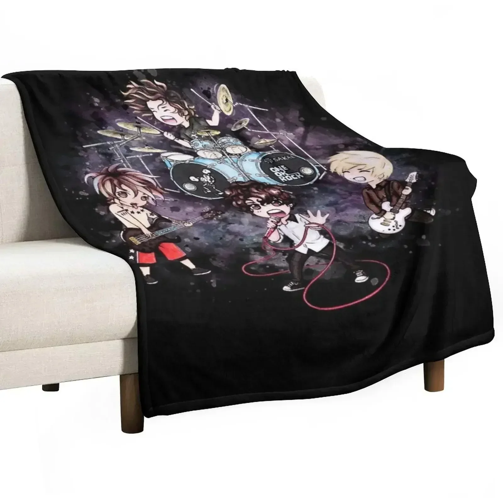 Chibi ONE OK ROCK Essential Throw Blanket Weighted Sofa Throw Polar Blankets