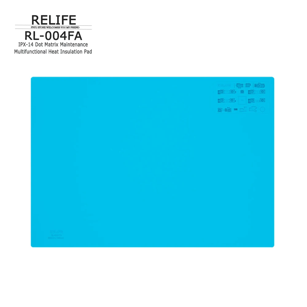 

RELIFE RL-004FA Silicone Mat for BGA Welding Insulation Heat-Resistant Work Pad Support X-14 Face ID Dot Matrix Removable Repair