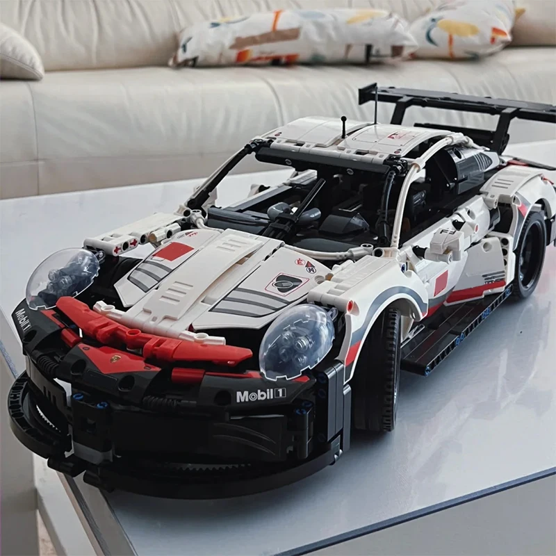1580 ELEMENTÓW 1:10 Techniczny Klasyczny Samochód Wyścigowy Klocki Konstrukcyjne Model Pojazdu Sportowego Zestaw Klocków Zabawki Prezenty Dla Dzieci Dorosłych Chłopców