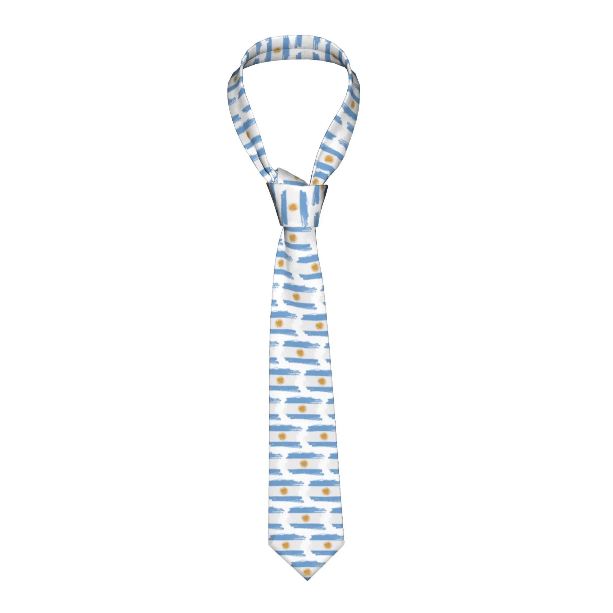 Fashion Flag of Argentina Necktie for Men Silk Argentine Proud Office Neck Ties