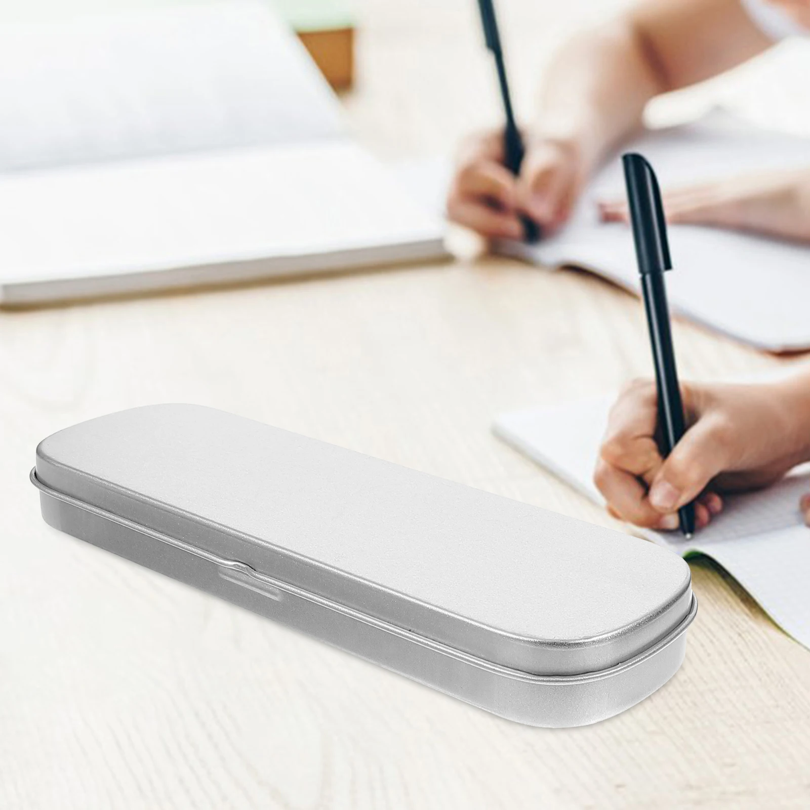 

2 Pcs Metal Pen Holder for Desk Holders Storage Case Stationery Pencil Container