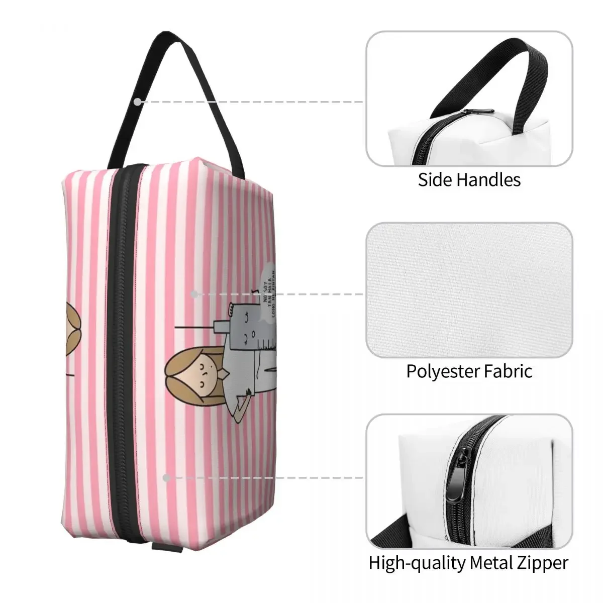 Enfermera En Apuros Nurse Makeup Bags Trend Large Capacity Cosmetic Bag Accessories Women Zipper Toiletry Case