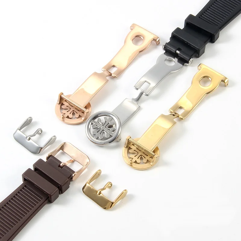 25mm Premium Silicone Watch Strap for PATEK PHILIPPE 5711 5712G Series Special Interface Folding Clasp Watch Belt Accessories