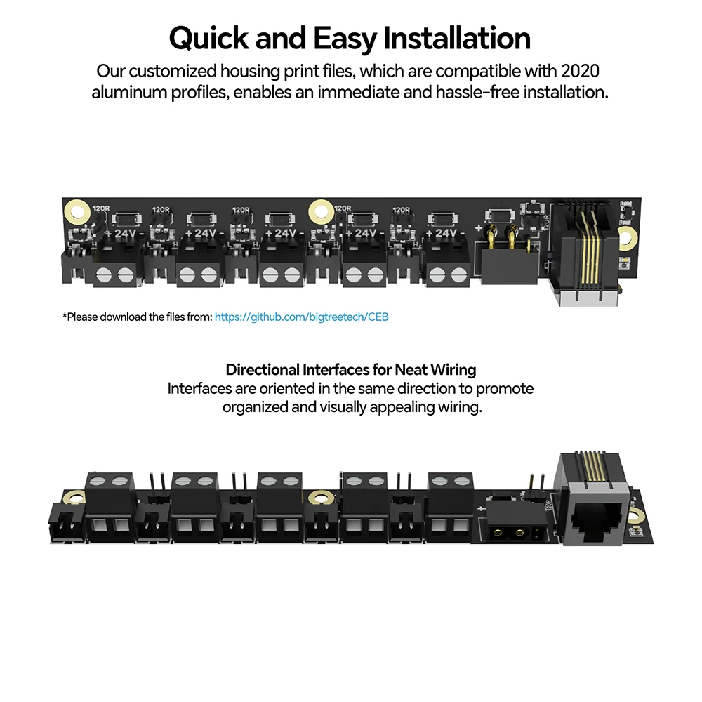 BIGTREETacétone CEB V1.0 Klipper LilBus 6 000 Board 120R, résistance terminale sélectionnable pour 2020 profilés en aluminium, imprimante 3D bricolage