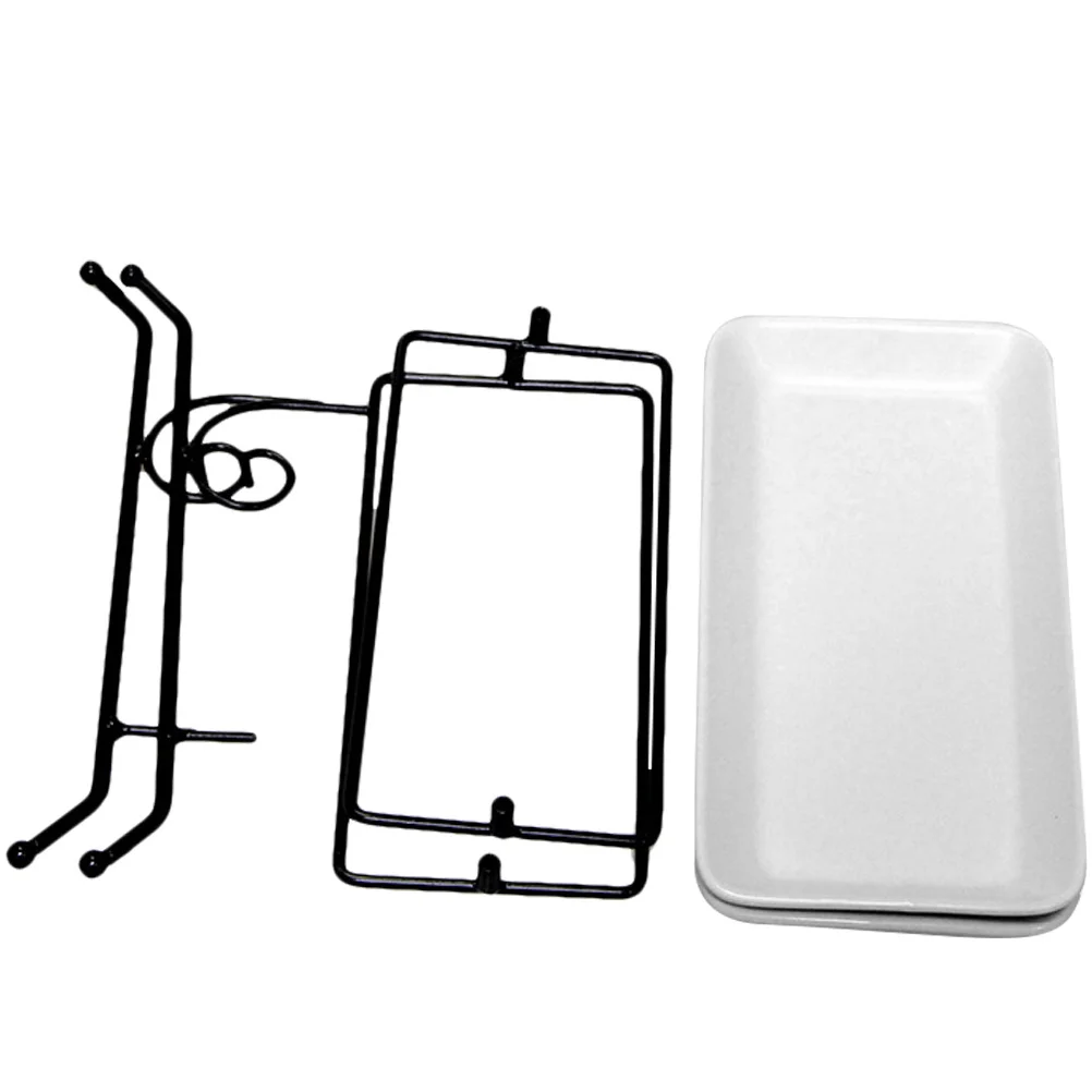 

Fruit Cake Dessert Serving Platter Snacks Stand Dish White Tiered Tray Display Rack