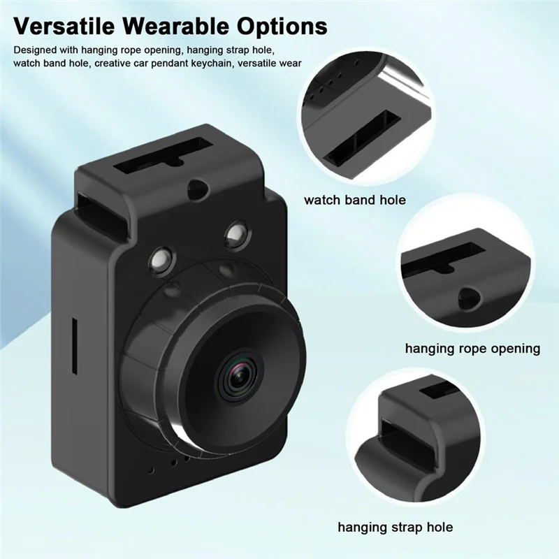 

Strap Style 2K Mini Camera Outdoor Sport Camcorder Light Video Recording DVR Body Cam Electronic Anti Shake Pet Camera