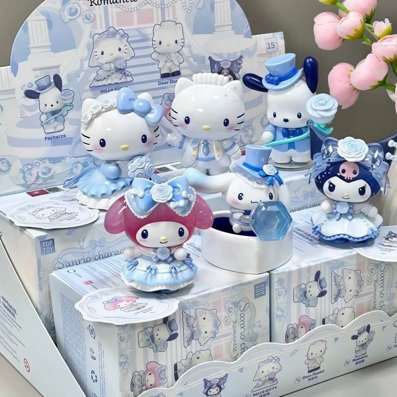 

Новая оригинальная слепая коробка Sanrio, романтическая свадебная серия, милые игрушки, украшения My Melody Kuromi, предложение на день Святого Валентина, подарок