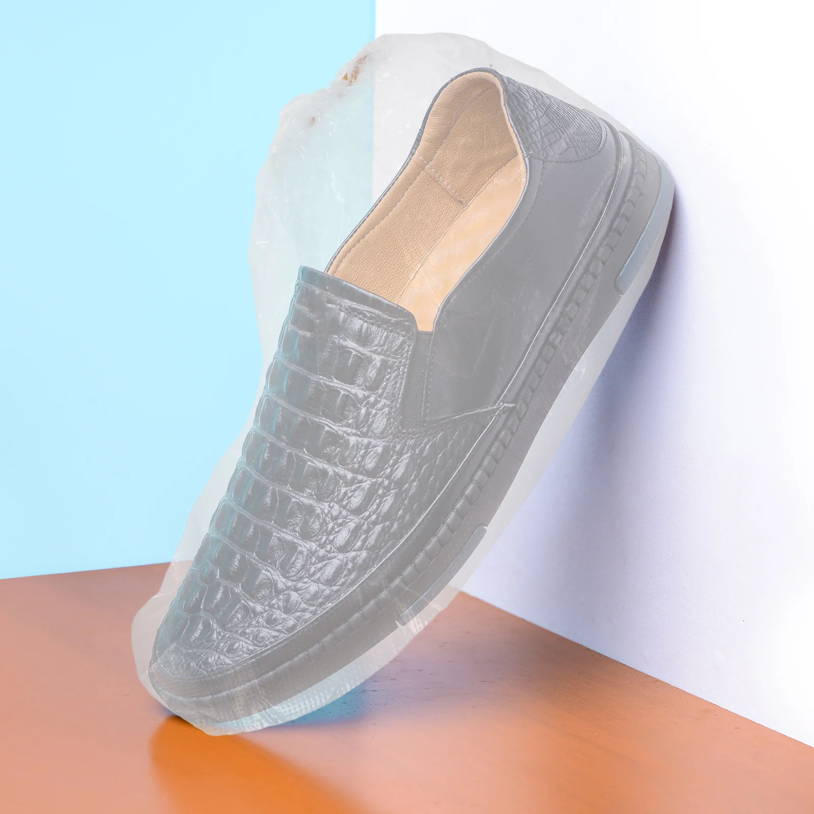 

10pcs Waterproof Shoe Covers Thickened Pe Disposable Overshoes For Outdoor Rain Mud Protection Mid-Calf Boot Covers Portable