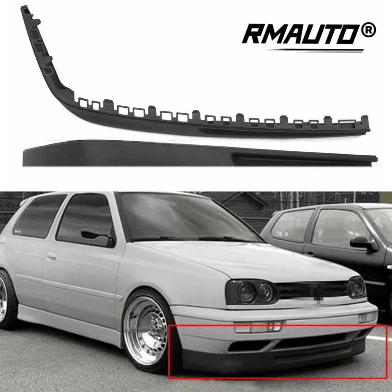 1 Pair Euro Car Front Deep Bumper Chin Spoiler Lip Sport Valance Splitter For VW Golf MK3 3 VR6 Car Body Styling Kits