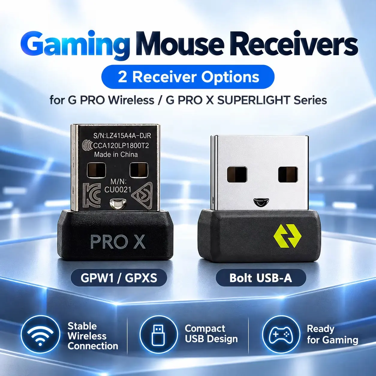 USB Wireless Mouse Keyboard Receiver for Logitech G PRO X SUPERLIGHT 2 GPW GPXS MX Master 3S Bolt Unifying Series Dongle Adapter