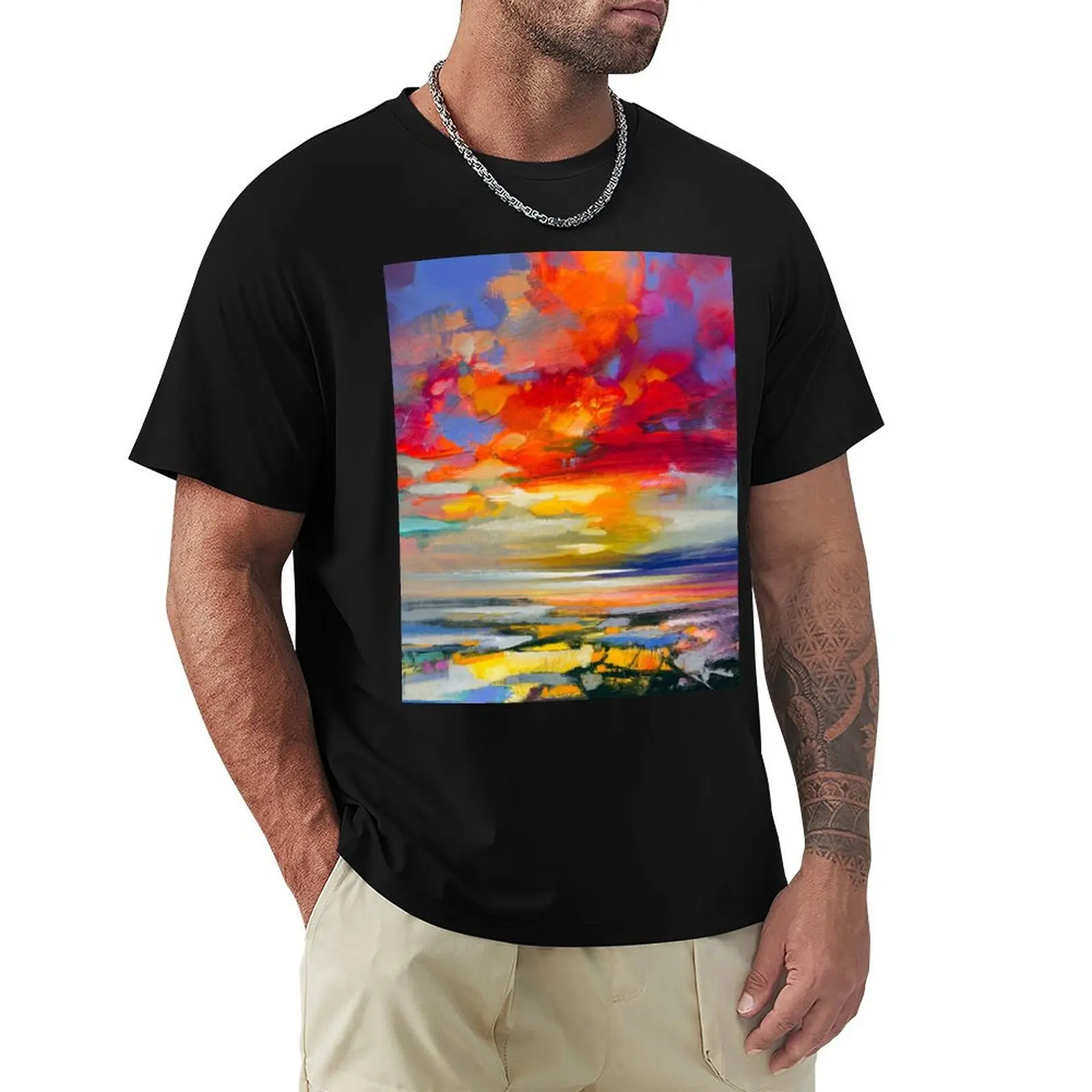 Vivid Light 2 T-Shirt Trendy Print Short Sleeve T-Shirt