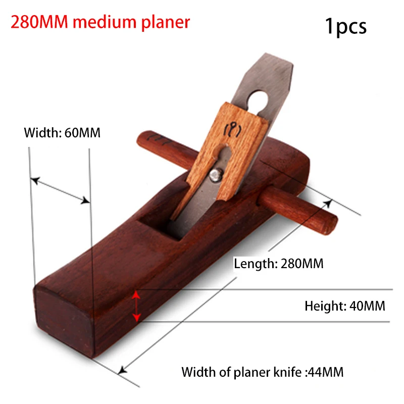 280MM Mahogany Hand Planer Carpenter Flat Planer Woodworking Trimming Tool Home Carpenter Portable Mahogany Planer Tools