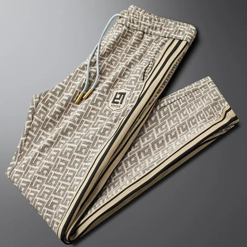 

Мужские весенне-осенние трендовые повседневные брюки, модные прямые брюки, модные спортивные брюки